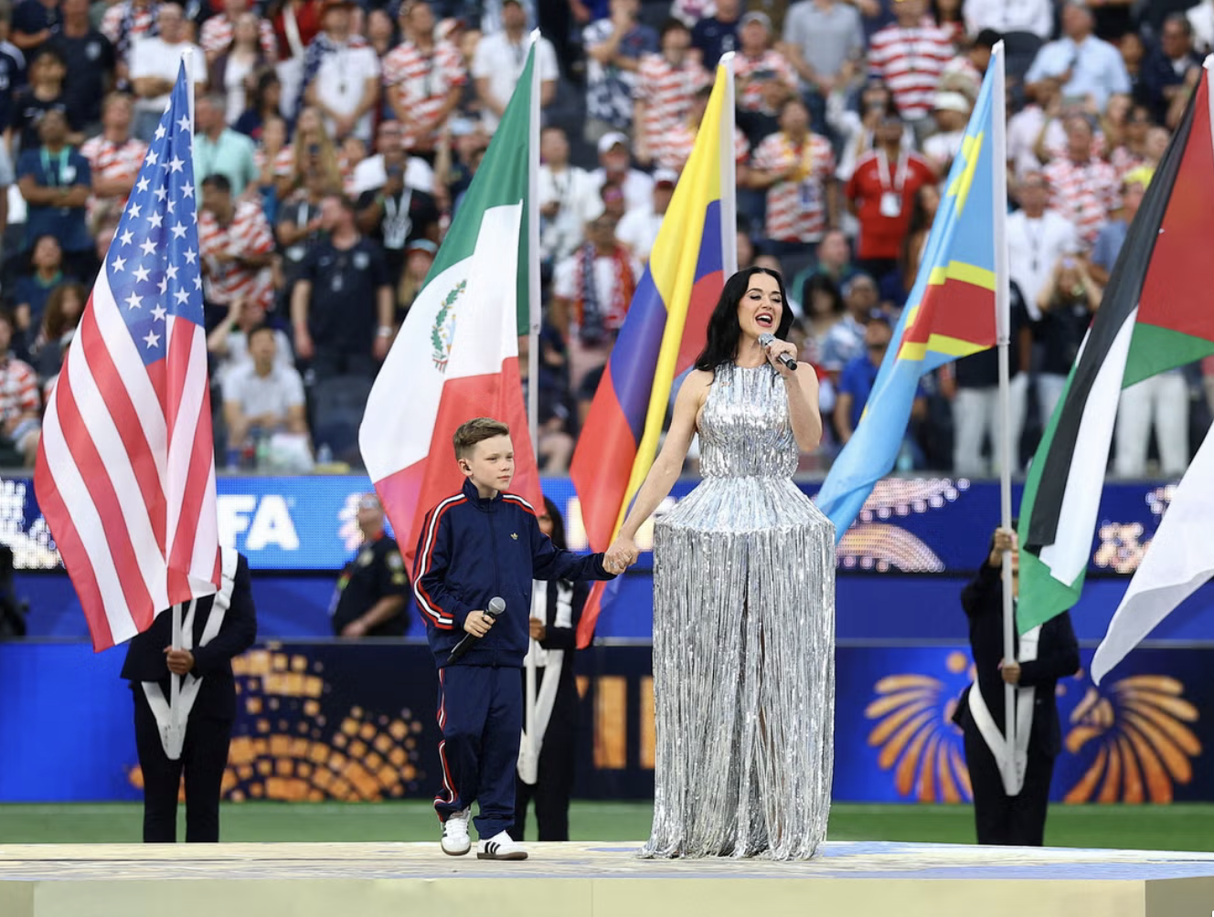 Performers from the United States Opening Ceremony